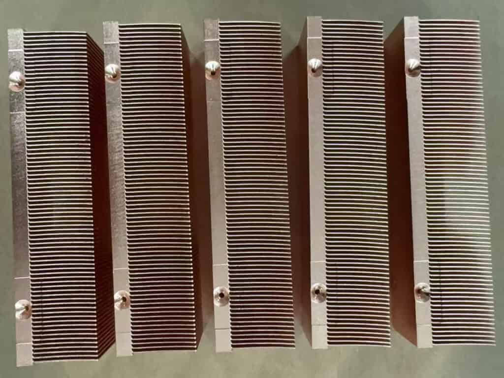 Copper Skived Fin Heat Sinks