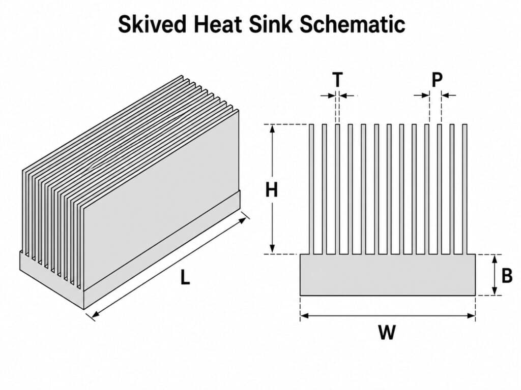 Skived Heat Sink Schematic
