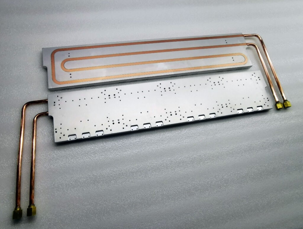 Custom Liquid Cold Plates with Copper Tubes Embedded