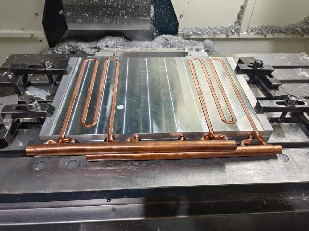 CNC Machined Liquid Cold Plate Flow Channels