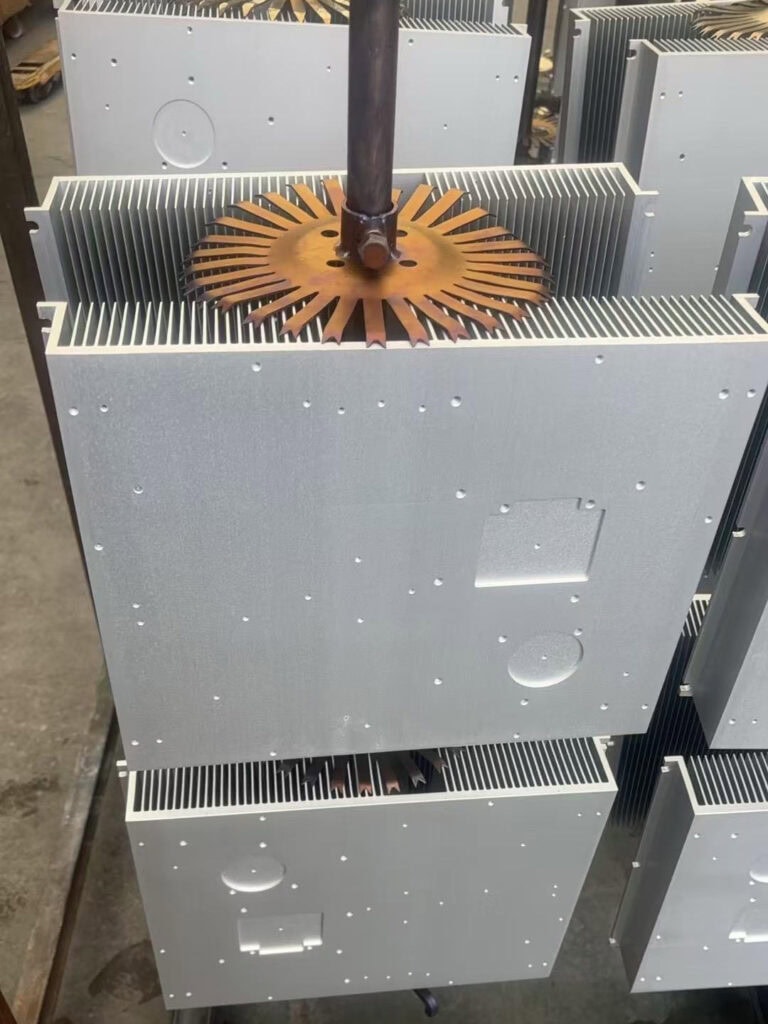 Clear anodized aluminum heat sinks with CNC machined features