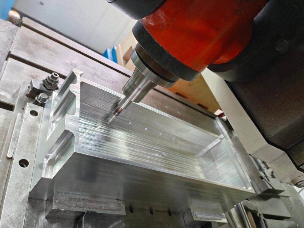 CNC machining an aluminum thermal enclosure