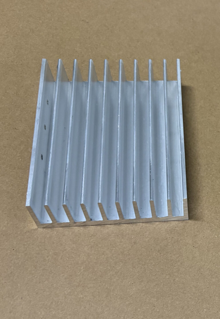 Aluminum heat sink with wide fin spacing
